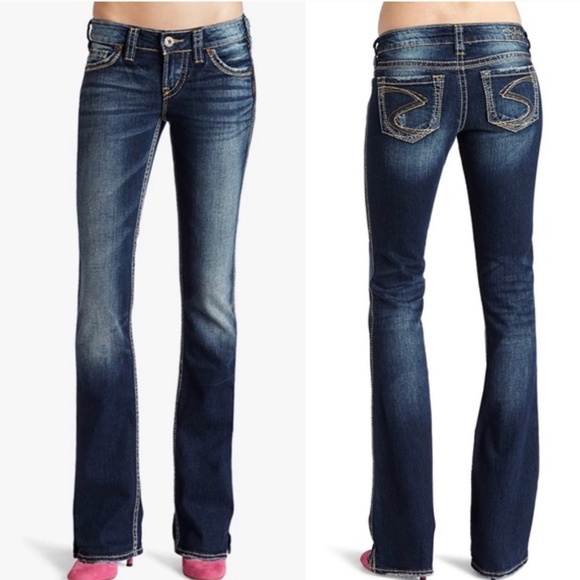 Silver Jeans Co. Frances Bootcut 18” 34/33 low rise denim flare slits long tall - Picture 1 of 10